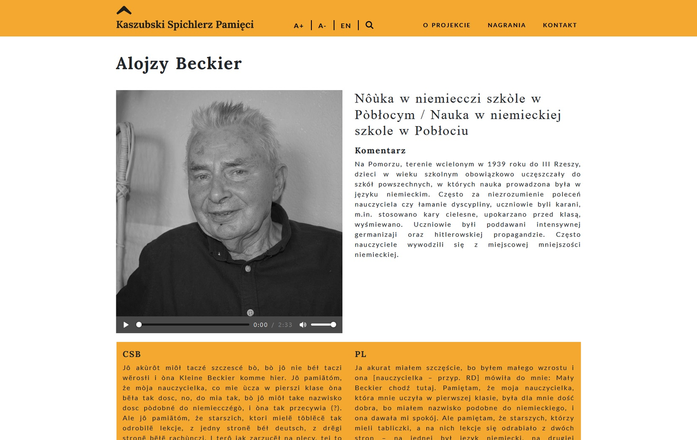 Zdjęcie do newsa Kaszubski Spichlerz Pamięci. Alojzy Beckier