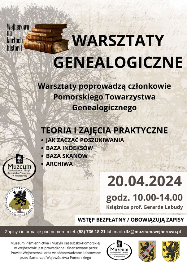 Zdjęcie do newsa Warsztaty genealogiczne. Zapraszamy