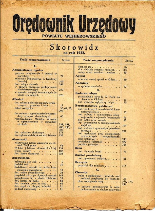 Zdjęcie do newsa ORĘDOWNIK STAROSTWA I POWIATU WEJHEROWSKIEGO