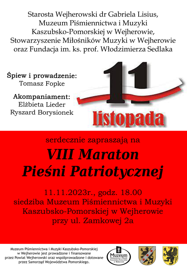 Zdjęcie do newsa Maraton Pieśni Patriotycznej w Pałacu. Zapraszamy!